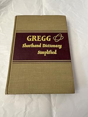 Seller image for Gregg Shorthand Dictionary Simplified for sale by Teppa Books