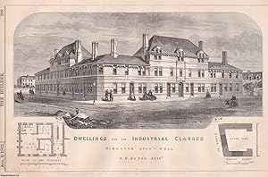 Image du vendeur pour 1862 : Dwellings for the Industrial Classes. H.M. Eyton, Architect. An original page from The Builder. An Illustrated Weekly Magazine, for the Architect, Engineer, Archaeologist, Constructor, & Art-Lover. 1862. mis en vente par Cosmo Books