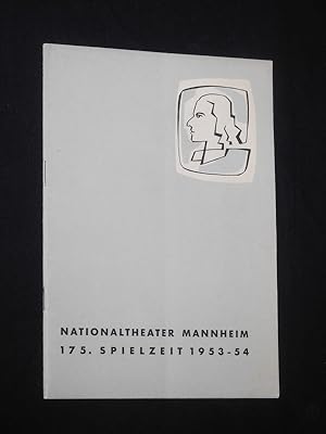 Nationaltheater Mannheim. Bühnenblätter Nr. 4 für die Spielzeit 1953/54. Programmheft Tanzabend D...