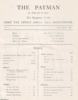 The Payman, or 1856 and all that. The Magazine of the Army Pay Office (Officers' Accounts) Manche...