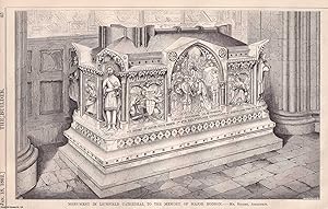 Imagen del vendedor de 1862 : Major W.S.R. Hodson, British leader of cavalry during the Indian Mutiny of 1857. Monument in Lichfield Cathedral to the Memory of Major Hodson. An original page from The Builder. An Illustrated Weekly Magazine, for the Architect, Engineer, Archaeologist, Constructor, & Art-Lover. 1862. a la venta por Cosmo Books