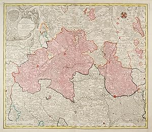 KULMBACH. - Karte. "Tabulae Geographicae Principatus Brandenburg=Culmb sive Baruthini. Pars Infer...