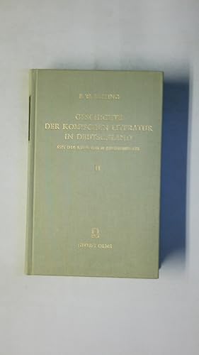 Bild des Verkufers fr GESCHICHTE DER KOMISCHEN LITERATUR IN DEUTSCHLAND SEIT DER MITTE DES 18. ACHTZEHNTEN JAHRHUNDERTS - BAND 2. zum Verkauf von HPI, Inhaber Uwe Hammermller