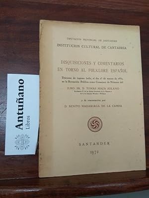 Immagine del venditore per Disquisiciones y comentarios en torno al folklore espaol venduto da Libros Antuano