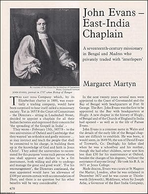 Imagen del vendedor de John Evans-East-India Chaplain. An original article from History Today 1976. a la venta por Cosmo Books