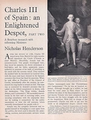 Seller image for Charles III of Spain: An Enlightened Despot. Part 2. An original article from History Today magazine, 1968. for sale by Cosmo Books