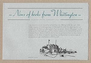 Seller image for News of Books from Whittington - Number Three (January 1997) for sale by The Bookshop at Beech Cottage