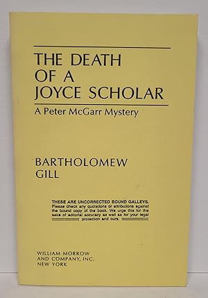 Seller image for The Death of a Joyce Scholar for sale by Tall Stories Book & Print Gallery