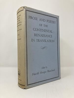 Immagine del venditore per Prose and Poetry of the Continental Renaissance in Translation venduto da Southampton Books