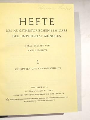 Hefte des Kunsthistorischen Seminars der Universität München. Hefte 1-12.