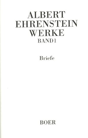 Bild des Verkufers fr Werke; Band 1: Briefe, zum Verkauf von nika-books, art & crafts GbR