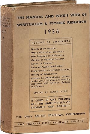 Imagen del vendedor de The Manual and Who's Who of Spiritualism and Psychic Research a la venta por Lorne Bair Rare Books, ABAA