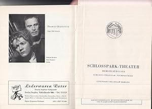 Bild des Verkufers fr Programmheft zu: Thomas Chatterton. Spielzeit 1957/1958, Heft 68. Eine Tragdie. Inszenierung, Bhnenbild und Kostme: Willi Schmidt. - Musik-Einrichtung: Herbert Baumann. - Darsteller: Elsa Wagner, Lu Suberlich, Klaus Kammer, Rudolf Fernau, Franz Nicklisch, Walter Tarrach, Erhard Siedel, Hugo Gau-Hamm, Clemens Hasse, Dieter Ranspach, Wilhelm Borchert u. a. zum Verkauf von Antiquariat Carl Wegner