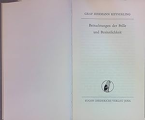 Image du vendeur pour Betrachtungen der Stille und Besinnlichkeit. mis en vente par books4less (Versandantiquariat Petra Gros GmbH & Co. KG)