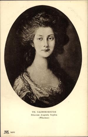 Bild des Verkufers fr Knstler Ansichtskarte / Postkarte Gainsborough, T., Prinzessin Augusta Sophia - Ackermann 2450 zum Verkauf von akpool GmbH