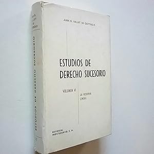 Imagen del vendedor de Estudios de derecho sucesorio. Volumen VI. La reserva lineal a la venta por MAUTALOS LIBRERA