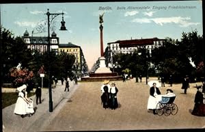 Ansichtskarte / Postkarte Berlin Kreuzberg, Belle Alliance Platz, Eingang Friedrichstraße, Passanten
