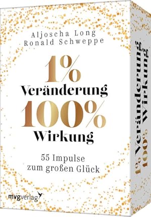 Seller image for 1 % Vernderung, 100 % Wirkung: 55 Impulse zum groen Glck. Mit kleinen Schritten groe Ziele erreichen. Das Kartendeck fr mehr Erfolg und Zufriedenheit in Beruf und Privatleben for sale by buchlando-buchankauf