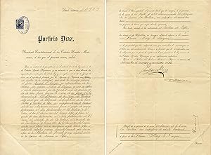 Porfirio Diaz Autograph | signed documents