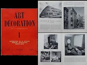ART ET DECORATION n°1 1937 ECOLE VANVES, JEAN-PAUL SABATOU, MAX VIBERT