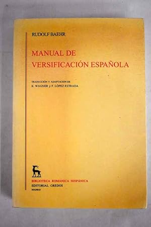 Seller image for Manual de versificacin espaola for sale by Alcan Libros