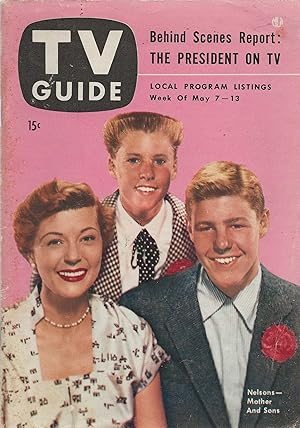 TV Guide May 4, 1954 Ricky, David & Harriet Nelson!