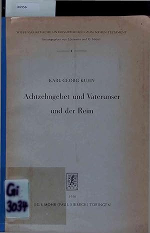 Bild des Verkufers fr Aditzelingebef und Vaterunser und der Reim. 1 zum Verkauf von Antiquariat Bookfarm