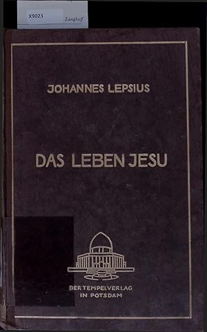 Bild des Verkufers fr Das Leben Jesu. Erster Band zum Verkauf von Antiquariat Bookfarm