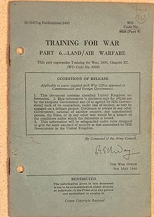 Image du vendeur pour Training For War Part 6 - Land/Air Warfare mis en vente par Shore Books