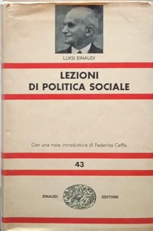 Image du vendeur pour Lezioni di politica sociale mis en vente par librisaggi