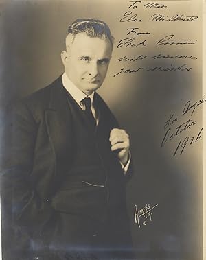 Half-length studio portrait photograph, inscribed and signed in full, dated October 1926