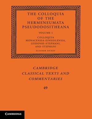 Imagen del vendedor de Colloquia of the Hermeneumata Pseudodositheana a la venta por GreatBookPrices