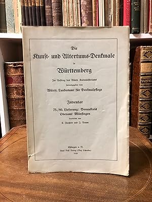 Bild des Verkufers fr Die Kunst- und Altertums-Denkmale in Wrttemberg. Inventar 75./80. Lieferung: Donaukreis, Oberamt Mnsingen. zum Verkauf von Antiquariat Seibold