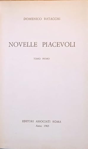 Seller image for Novelle Piacevoli Tomo Primo for sale by librisaggi