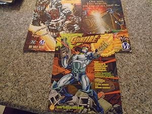 3 DC Comics Posters Gunfire, Hardware #16,Worlds Collide 11 x 13