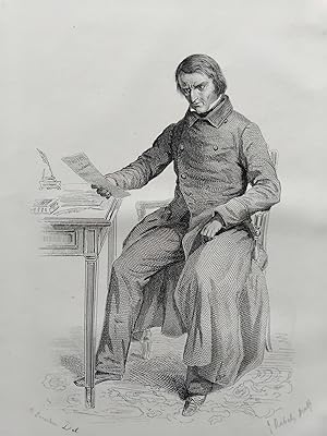 Image du vendeur pour LAMENNAIS GRAVURE 1849 REVOLUTION 1848 SECONDE REPUBLIQUE FRANCE R4339 mis en vente par Librairie RAIMOND