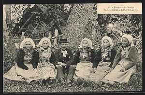 Carte postale Costumes de la Savoie, Trachten aus St-Colombe-des-Villards