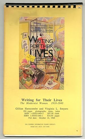 Bild des Verkufers fr Writing for Their Lives: The Modernist Women, 1910-1940 zum Verkauf von Between the Covers-Rare Books, Inc. ABAA