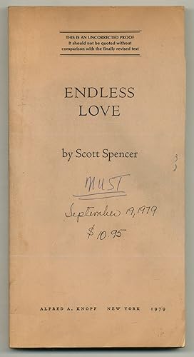 Immagine del venditore per Endless Love venduto da Between the Covers-Rare Books, Inc. ABAA