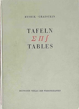 Imagen del vendedor de Summen-, Produkt- und Integral-Tafeln. Tables of Series, Products, and Integrals. a la venta por books4less (Versandantiquariat Petra Gros GmbH & Co. KG)