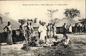 Ak-Missionen der Weißen Väter, Äquatorialafrika, ein christliches Dorf