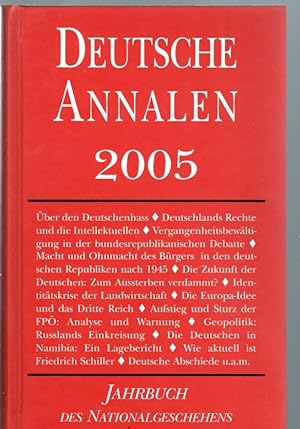 Imagen del vendedor de Deutsche Annalen 2005 - Jahrbuch des Nationalgeschehens a la venta por Antiquariat Jterbook, Inh. H. Schulze