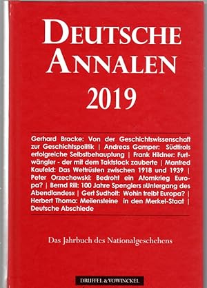 Bild des Verkufers fr Deutsche Annalen 2019 - Jahrbuch des Nationalgeschehens zum Verkauf von Antiquariat Jterbook, Inh. H. Schulze