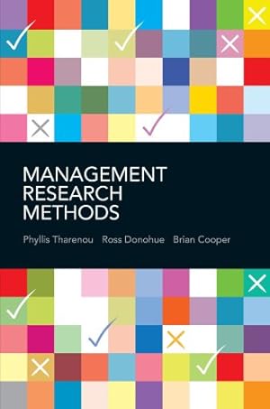 Bild des Verkufers fr Management Research Methods by Tharenou, Phyllis, Donohue, Ross, Cooper, Brian [Paperback ] zum Verkauf von booksXpress