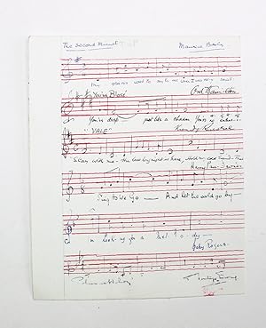 Seller image for An Original Hand Drawn Music Sheet with a Number of Musical Celebrities Penning Their Musical Notes and Lyrics with Their Names Signed Below for sale by Lasting Words Ltd