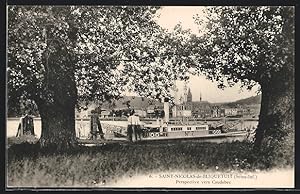 Carte postale Saint-Nicolas-de-Bliquetuit, Perspective vers Caudebec