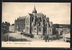 Carte postale Eu, L`Eglise Saint-Laurent