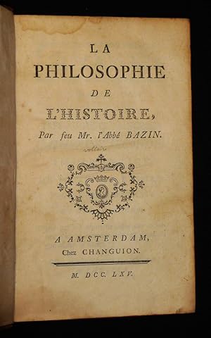 Image du vendeur pour La Philosophie de l'Histoire mis en vente par Abraxas-libris