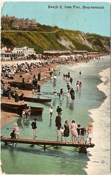 Bournemouth East Beach Vintage Postcard