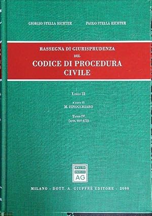 Image du vendeur pour Rassegna di giurisprudenza del Codice di procedura civile. Aggiornamento 1996-1998. Artt. 409-473 (Vol. 2/4) mis en vente par librisaggi